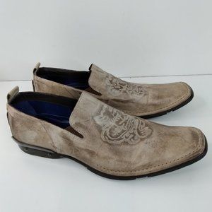 Mark Nason Rock Never Dies Dragon Leather Loafers Slip On Shoes Size 8